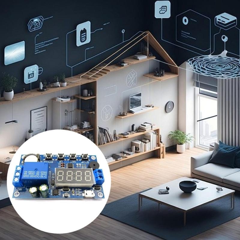 5V-30V Real Time Delay Relaying Module LED Display Digital Delay Timer Delay Time Control Switching Adjustable For Industrial