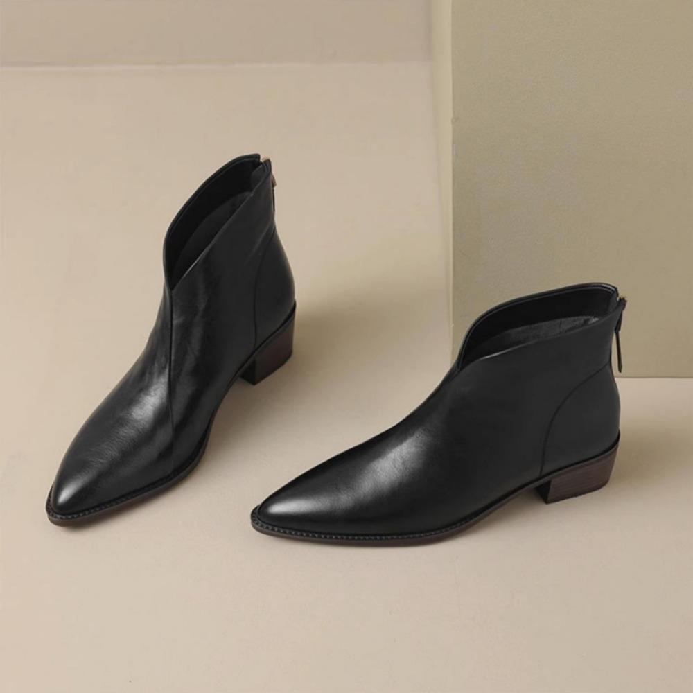 Ankle Boots for Women 2025 New Autumn Pointed Toe Womens Boots Retro Short Boots Women Shoes Winter Retro Chelsea Boot