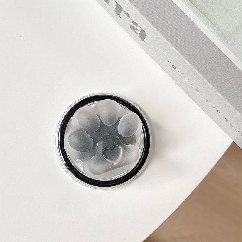 Korean Transparent Solid Color Sandwich Cat Claw Magnetic Suction Bracket Suitable For Magsafe Airbag Bracket Mobile Phone Adsorption Ring