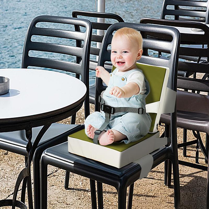 Toddler Booster Seat For Dining Table Waterproof Booster Feeding Seat Non-Slip Portable Booster Seat Cushion With Backrest And