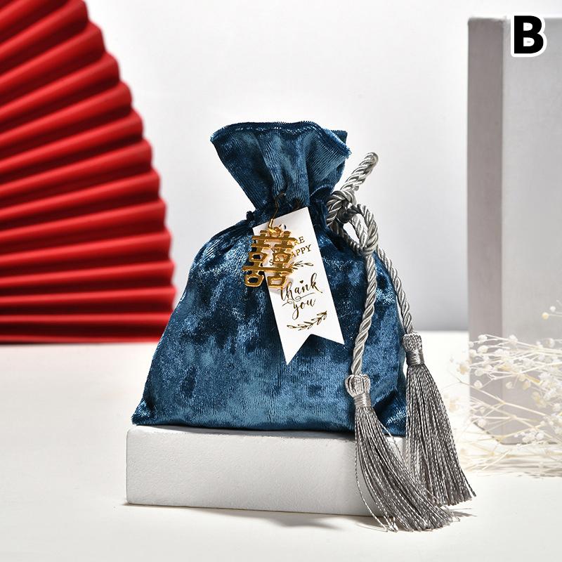 Koreanischer Samt Kordelzug Quaste Beutel Samt Bonbonniere Geschenktüten Süßigkeiten Aufbewahrungsbeutel Hochzeit Geburtstagsfeier Schmuck Organizer