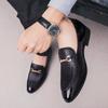 Fashion Fashion Pointed Toe Business Dress Shoes Men Loafers Leather Oxford Shoes for Men Formal Mariage Slip On Wedding Party Shoes K3