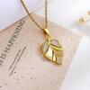 Necklace letter flower micro-inlaid zircon necklace accessories feminine minimalist design sense niche versatile titanium steel accessories