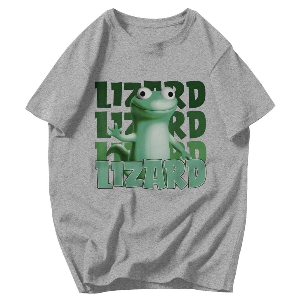 Men T Shirt Fun Lizard Meme Unique Y2K Graphic Quality Unisex Clothing T Shirts