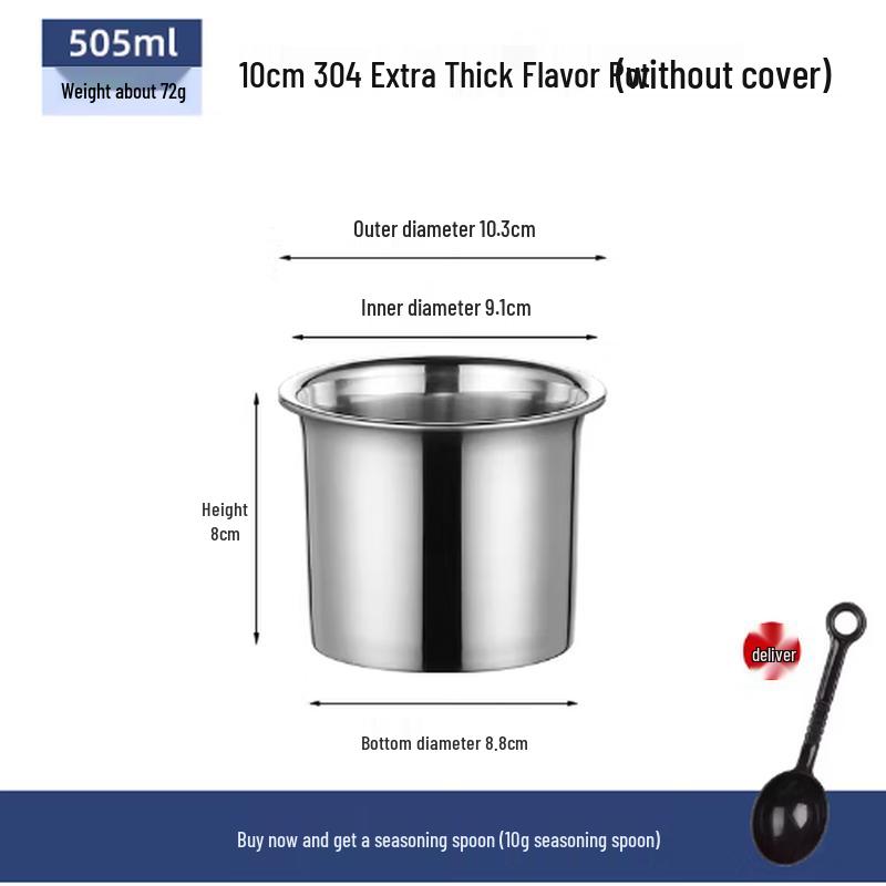 

Mubaisen Stainless Steel Ingredient Jar with Lid