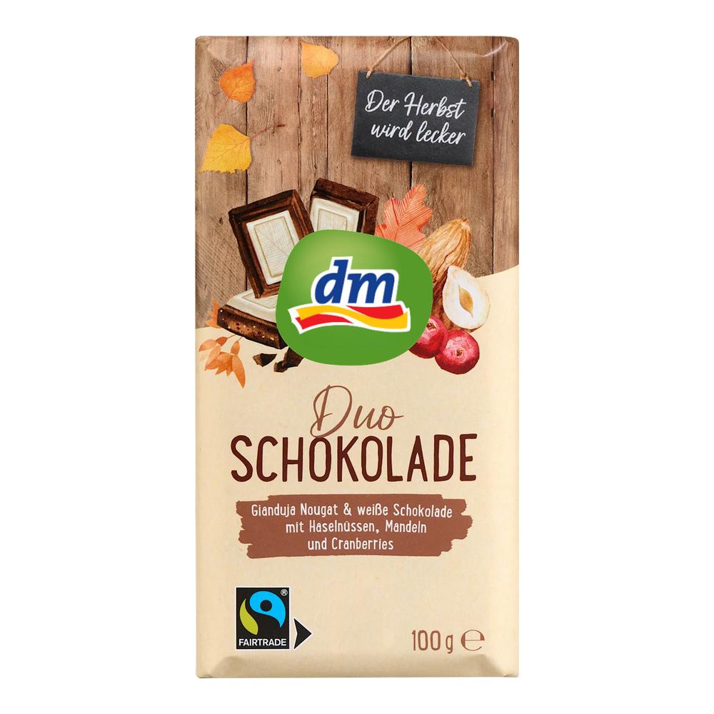 German Dm Nut & Cranberry Duo Chocolate Bar 100G