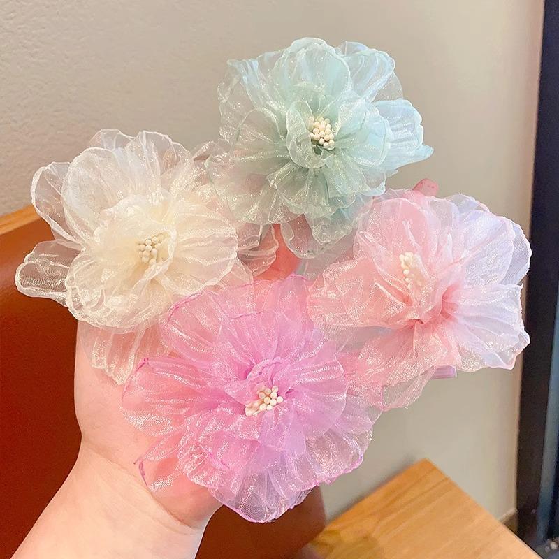 Children's Flower Hair Clip Super Fairy Beauty Little Girl Top Clip Summer Girl Clip Hair Ornament Baby Hair Clip