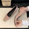 Fashion SUOJIALUN 2025 Spring New Brand Shallow Slip On Women Boat Shoes Square Low Heel Single Shoes Elegant Outdoor Dress Pumps Shoes