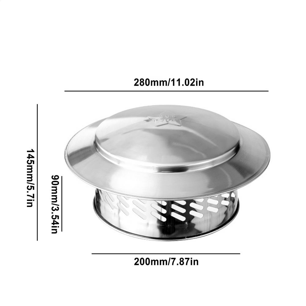 Regenschirm Kaminhut Kappe Abluftrohr Regenwasserkappe Wasserdichte Rohrabdeckung Frischluft Abluftrohrkappe Dachhaube PVC Rohrkappe
