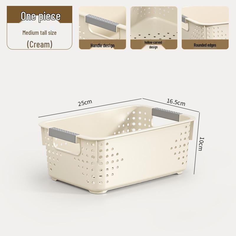 Multi-Purpose Plastic Storage Basket for Snacks, Toys, and Kitchen Items