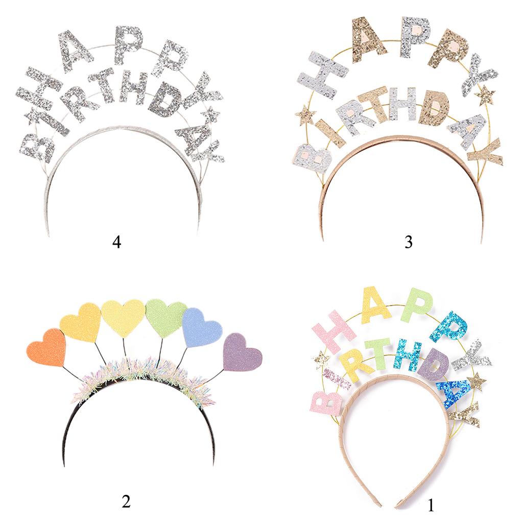 Birthday Party Crown Birthday Hair Hoop Happy Birthday Headband Birthday Party Hair Band Tiara Photography Props
