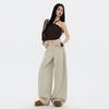 Spring and Summer New Martin Casual Pants Scimitar Jeans Women's High Waist Loose and Thin Straight Mopping Pants