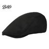 Comfortable Fit Hat Men Woolen Newsboy Flat Cap, Soft Fitted Driving Cabbie Hat, Retro Peaked Cap Style for Spring And Autumn Casual Daily Wear