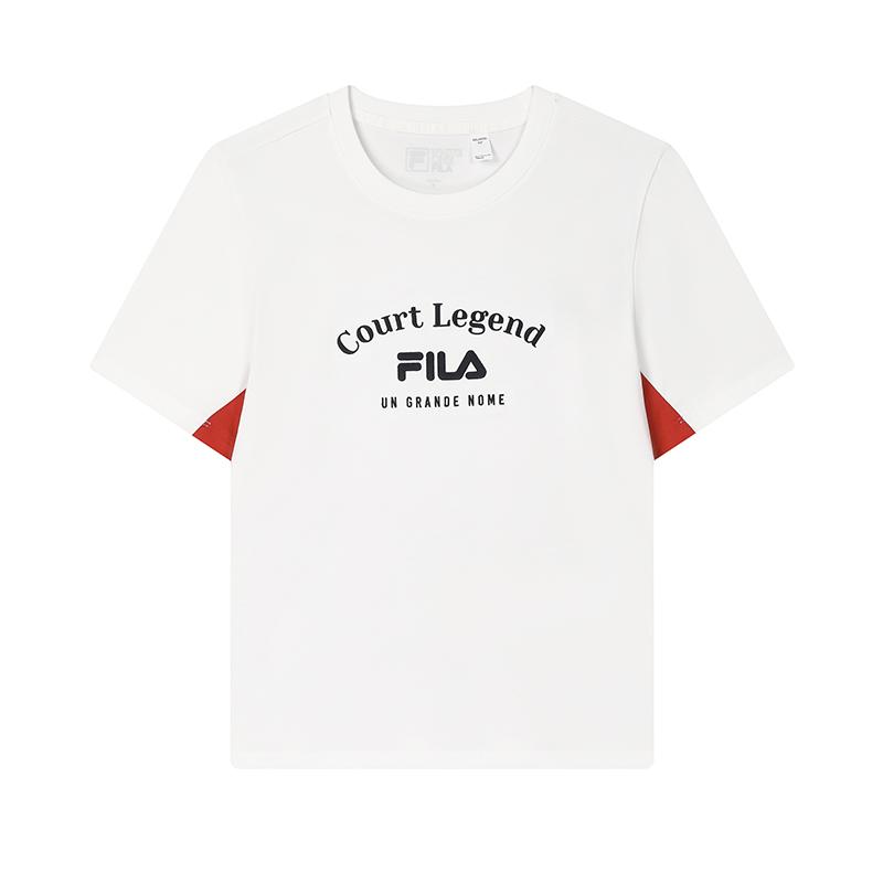 

New FILA T Shirts Women s Cloud White F11W439102FWT 165/84A/M