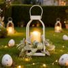 Easter Wrought Iron Handheld Lamp, Resembling A Decorative Candlestick Lamp, A Prop For Courtyard Scene Decoration.