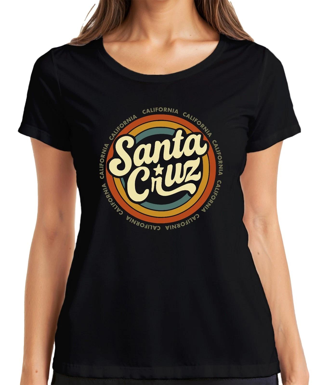 Santa Cruz Kalifornien Retro Vintage Surfen Strand Wellen Sommer Damen T-Shirt XS