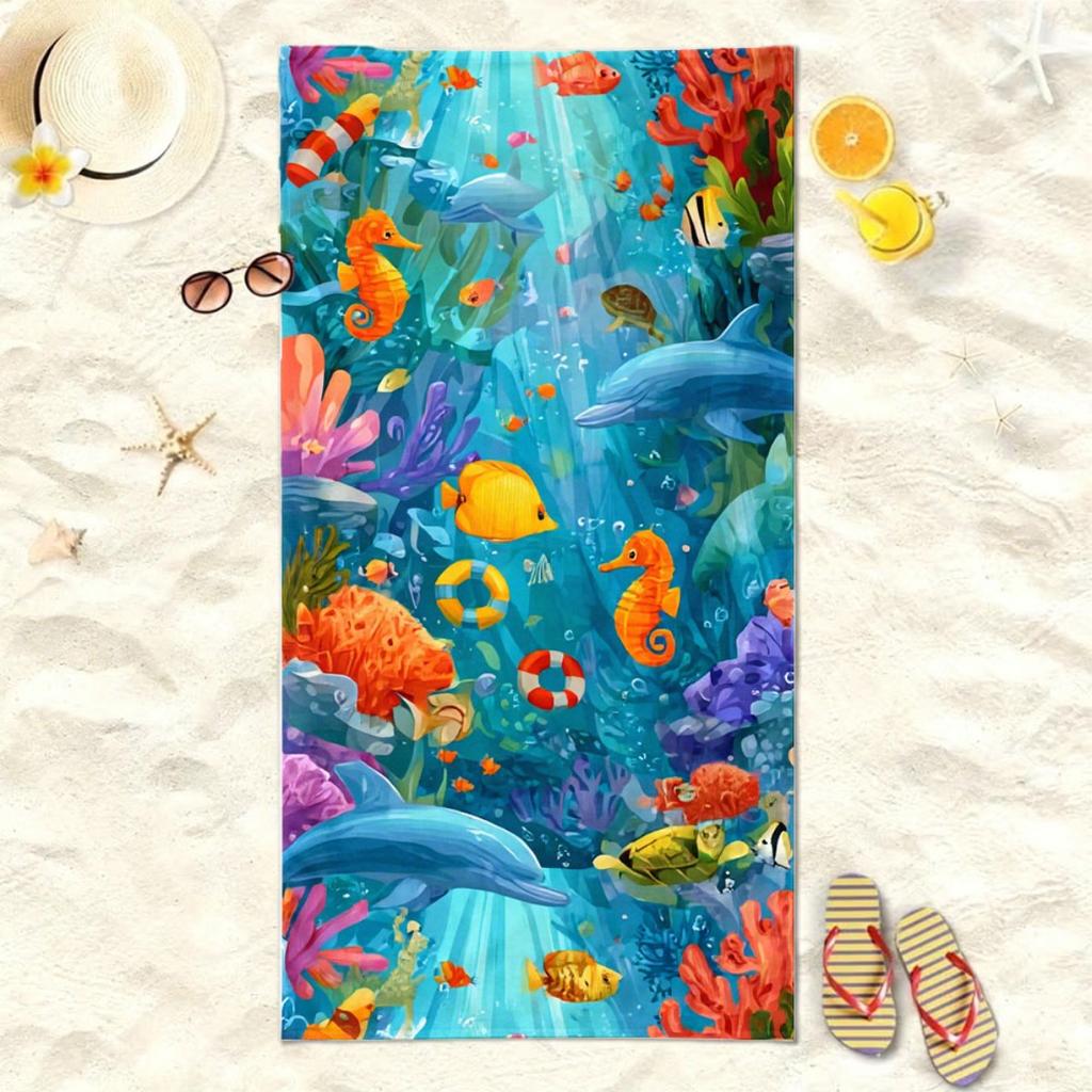 Beach Towels with Fun Prints , Soft towels suitable for travel, swimming pools, vacations and beach days.