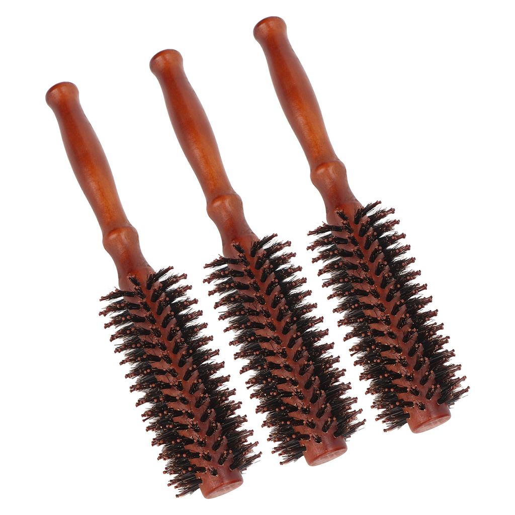 3pcs Round Nylon Brush Prevent Static Heat Resisting Balancing Oil Bangs Comb for Salon Home