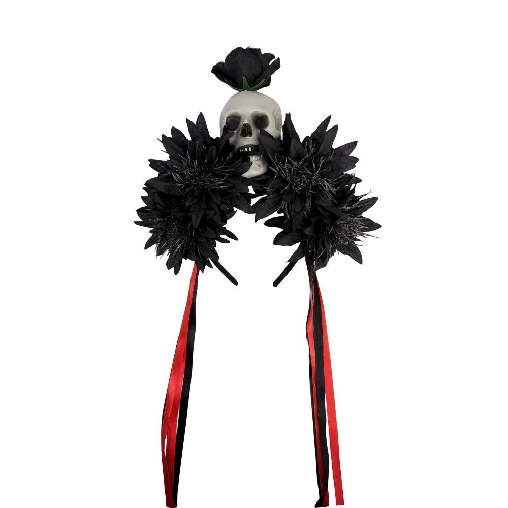 Scary Flower Halloween Headband Simulated Flower Halloween Skull Hairhoop Girls