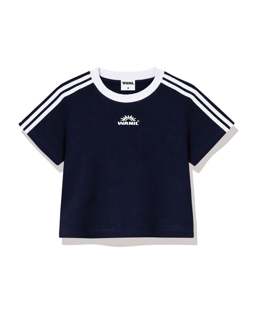Wenil Sun Logo Semi-Crop Track Short Sleeve T-Shirt 6 Colors [Wase_6002]