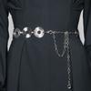 Adjustable Circular Belt Gold Silver Chain Waistband Versatile Metal Chain Belt  For Women