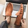 Fashion Non Slip Walking Office Work Shoes Mens Leather Shoes 2025 Casual Slip on Formal Dress Loafers Breathable Soft Flats for Male