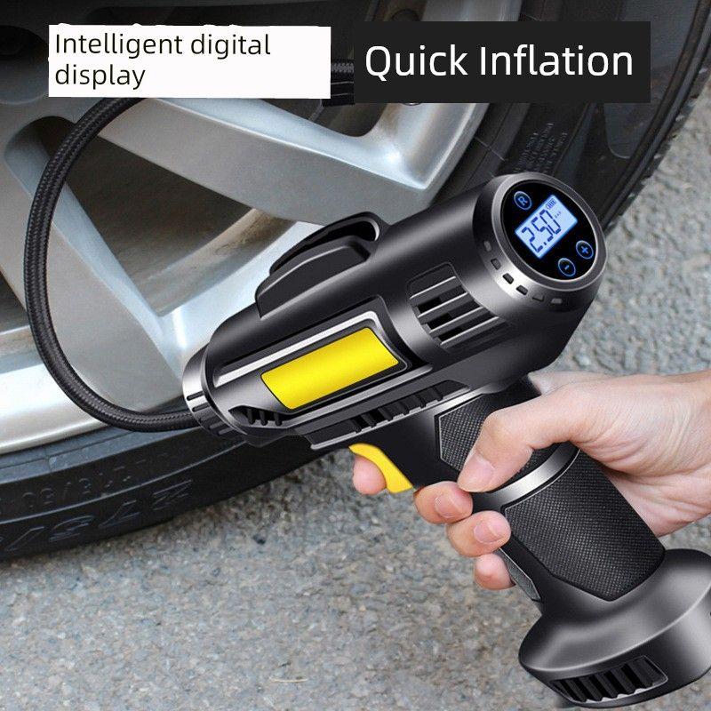 Car Air Pump, Portable Multi-Functional 12V220V High-Pressure Tire Electric Air Pump for Automobiles