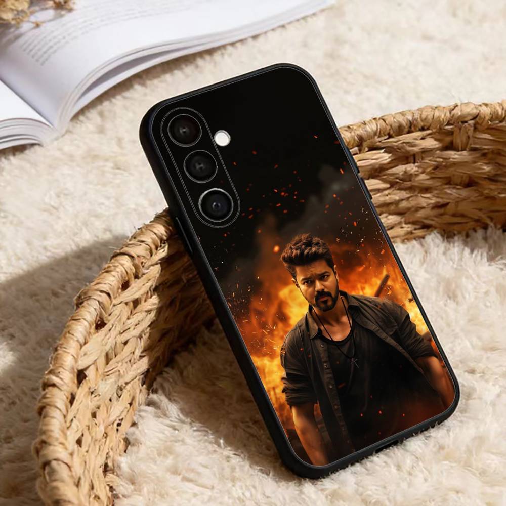 

Thalapathy Vijay India Phone Case For Samsung Galaxy A13,21s,22,31,32,52,53,71,72,73,Soft Black Cover Samsung a40