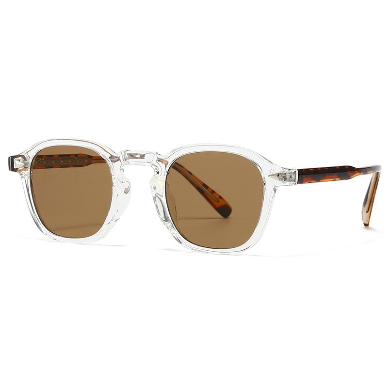  Ins Popular Fashion Square Sunglasses Women Retro Rivets Black Tea Shades UV400 Men Sun Glasses