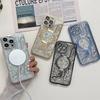 Plating Magnetic Wireless Charge For MagSafe Case For iPhone 14 15 13 12 11 Pro Max Plus Luxury Phone Lens Protector Back Cover
