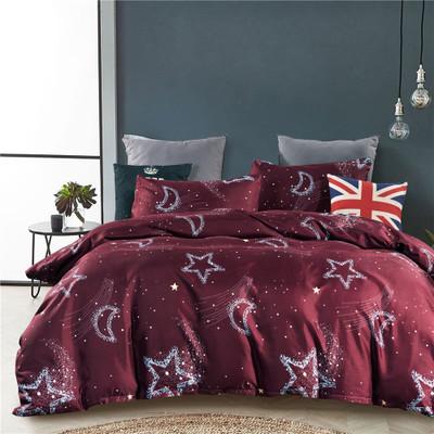 3pcs Set Blue Starry Sky Duvet Cover Bedding Set Double Bed Duvet Cover Twin King Size Bed Constellation Pattern Bed Sheet Set