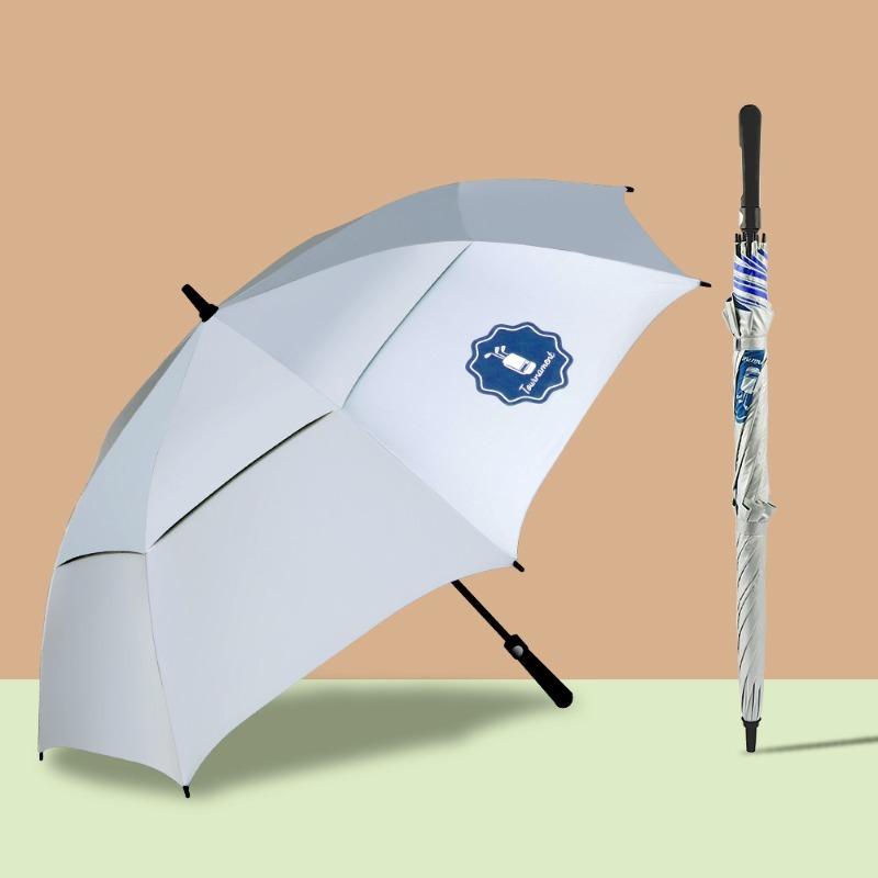 Large Golf Waterproof Umbrella Double-layer Long Handle Wind And Rain Resistant Straight Pole Umbrella Suitable 3-4 People