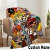 Custom Name Cup-head Blanket Bedding Blanket Picnic Blanket for Women Men, Throw Blankets for Couch Bed, Christmas and Halloween gifts