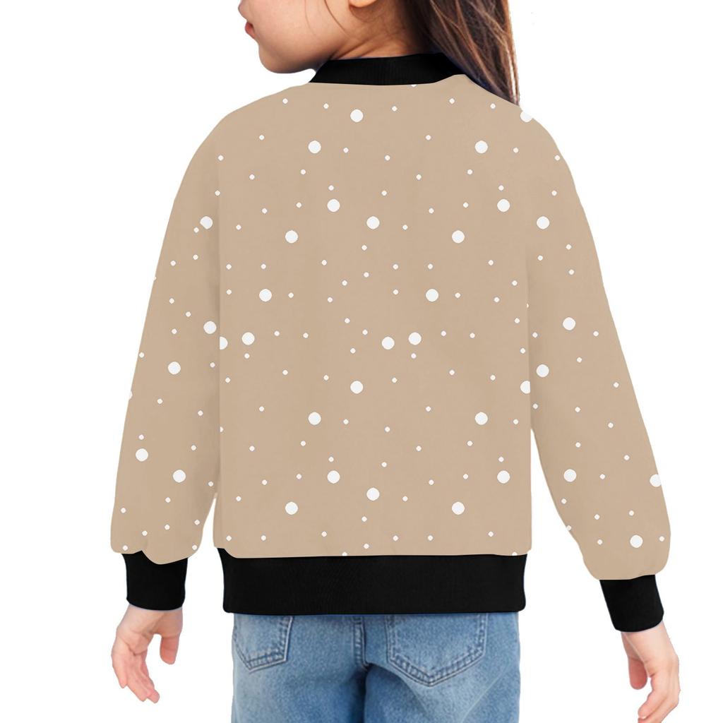Girls Zip Up Jackets Kids Fall Long Sleeve Sweatshirts Outerwear With Pockets 5-15Years