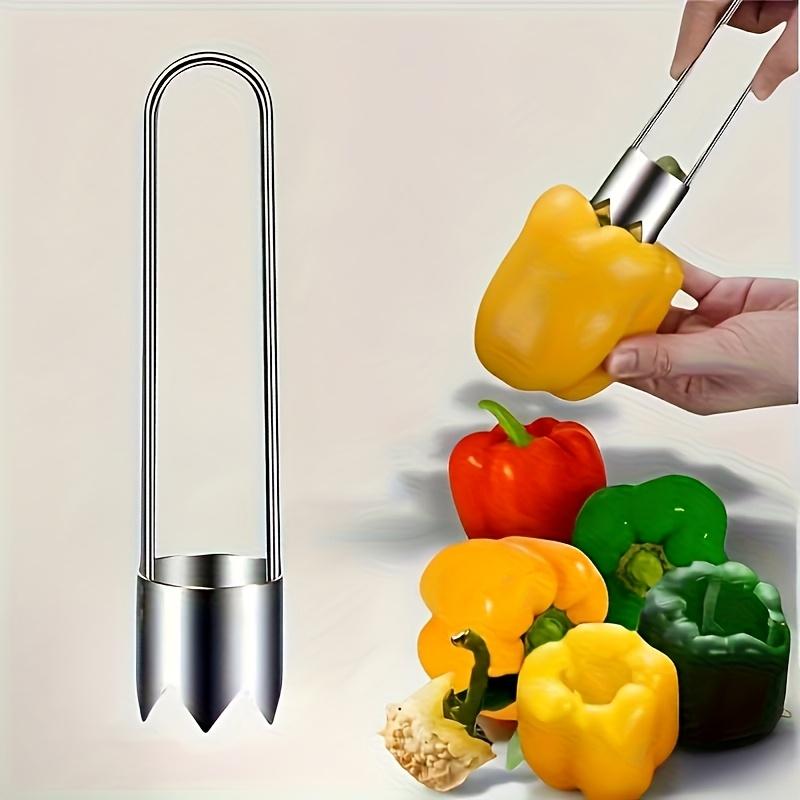 Juego de 3 Piezas de Acero Inoxidable Perforador de Frutas Descorazonador de Chile Jalapeño Manzana Pera Espino Cereza Herramientas Extractoras de Huesos Gadgets de Cocina