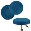 Winter Velvet Round Stool Cover Universal Elastic Plush Chair Slipcover For Bar Coffee Shop Swivel Chairs Home Protection