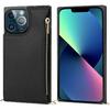 Bocasal Crossbody Wallet Case for iPhone 13 Pro with RFID Blocking Card Slot Holder, Magnetic Flip Folio Purse Case, PU Leather Zipper Handbag with