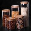 Sealed Food Storage Box Pots Glass Jar Coffee Jars With Lid Transparent Cereal Candy Dried Jars Fridge Storage Tank Containers