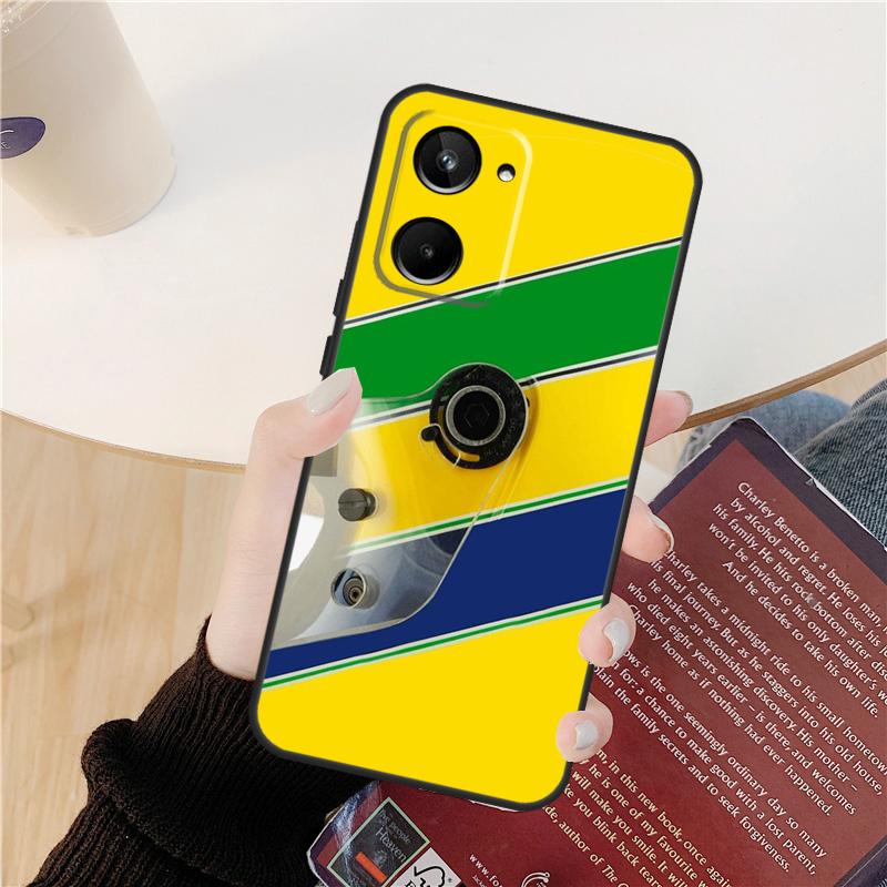 Racing Ayrton Senna Case For Realme C55 C75 C67 C61 C53 C51 C21Y C25S 10 11 12 13 14 Pro Plus GT 6T 6 5 GT7 Pro