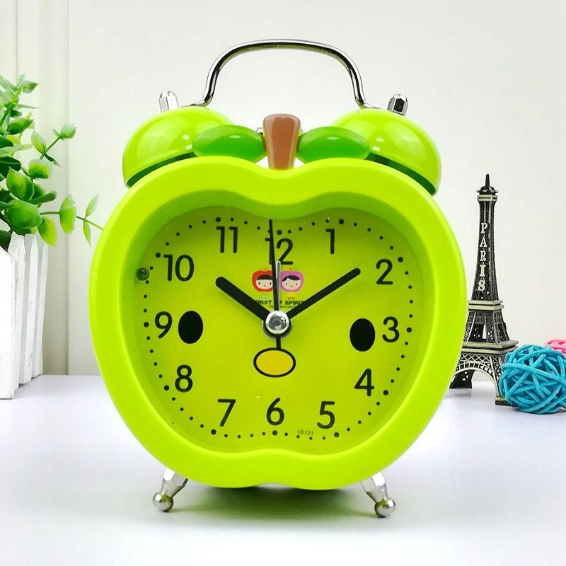 Children's creative red strawberry small alarm clock student lazy alarm clock simple cute silent boy and girl time