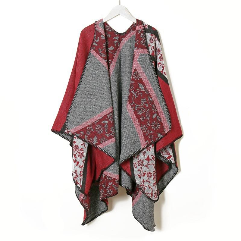 Xizang travel coat women s outdoor women s sunshade thickened warm shawl jacket cape winter scarf 130*150cm
