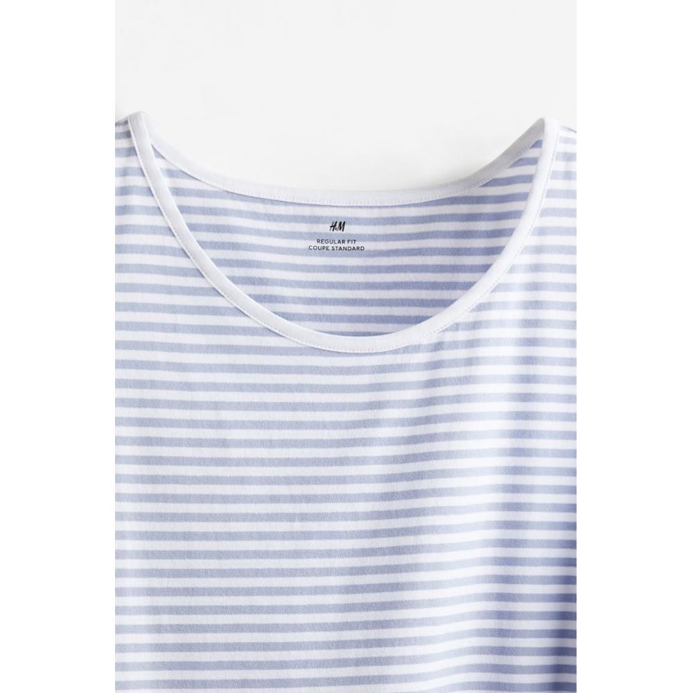 H M Regular Fit Sleeveless Top 2 Piece Set Purple Stripe