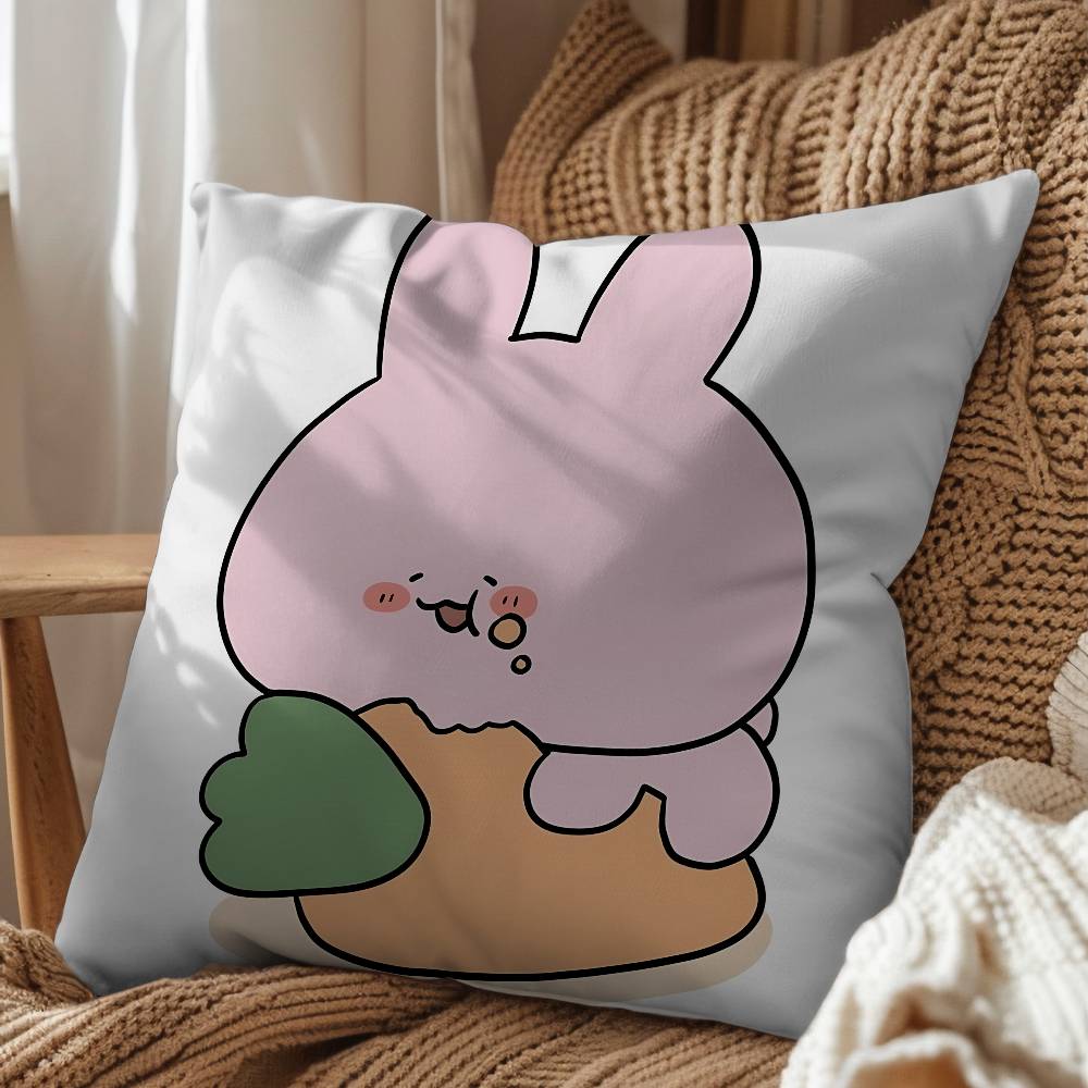 soft round Naughty Rabbit Asamimichan Pillow Case Living Sofa Cushion Cover Suitable For Home Bedroom Room Decoration