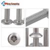 201 Stainless Steel Mushroom Head Machine Screw, Flat Cross, M4/M5/M6