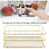 Desktop Metal Storage Basket, Gold Grid Storage Tray Small Wire Baskets Fruit Basket Metal Organizer Tray Home Decoration Ornaments, 6.7 X 4.7 X