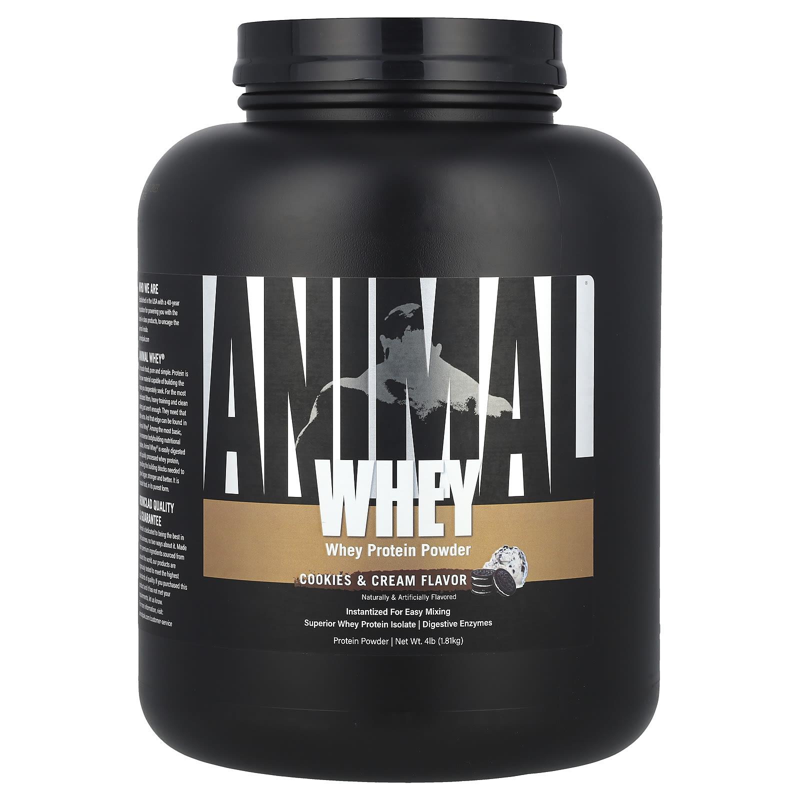 

Whey Protein Powder, Cookies & Cream, 1.81Kg(4Lb)