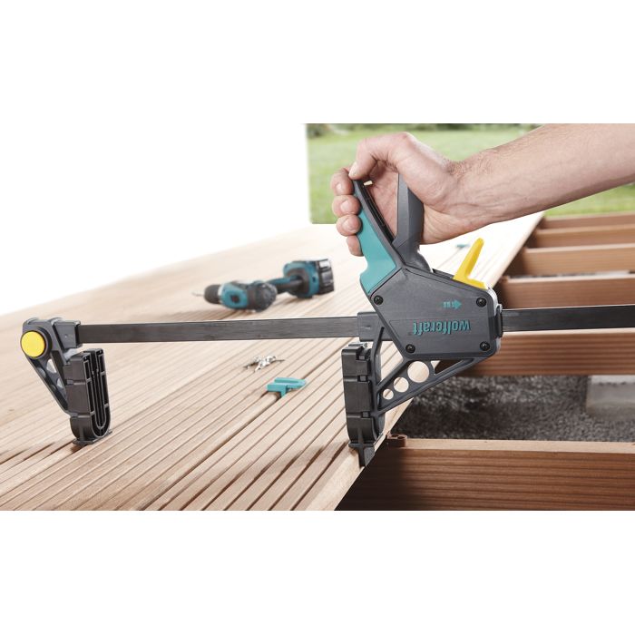 Wolfcraft - Serre Joint à Main pour Pose de Terrasse - Ouverture 450 mm - réf. 6985000