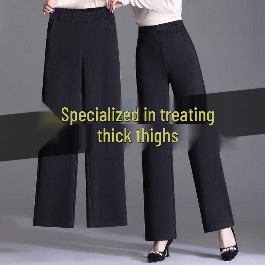 

Women s High-Waisted Wide-Leg Velvet Pants: Warm, Slimming, Casual Autumn & Winter Trousers XS (Under 68 lbs)