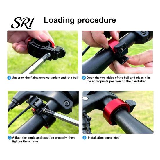 Campanello Leggero per Bicicletta Manubrio Bicicletta Suono Nitido Forte Universale Manopola Impugnatura Strada Montagna Lega di Alluminio Accessori Allarme Accessorio