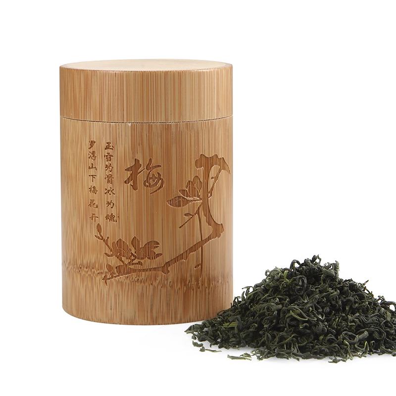 Handgefertigte Bambus-Teeaufbewahrungsbox Chinesisch geschnitzte Teedose Deckelverschluss Küchenvorratsgläser Zubehör Gewürzbox Etui Organizer
